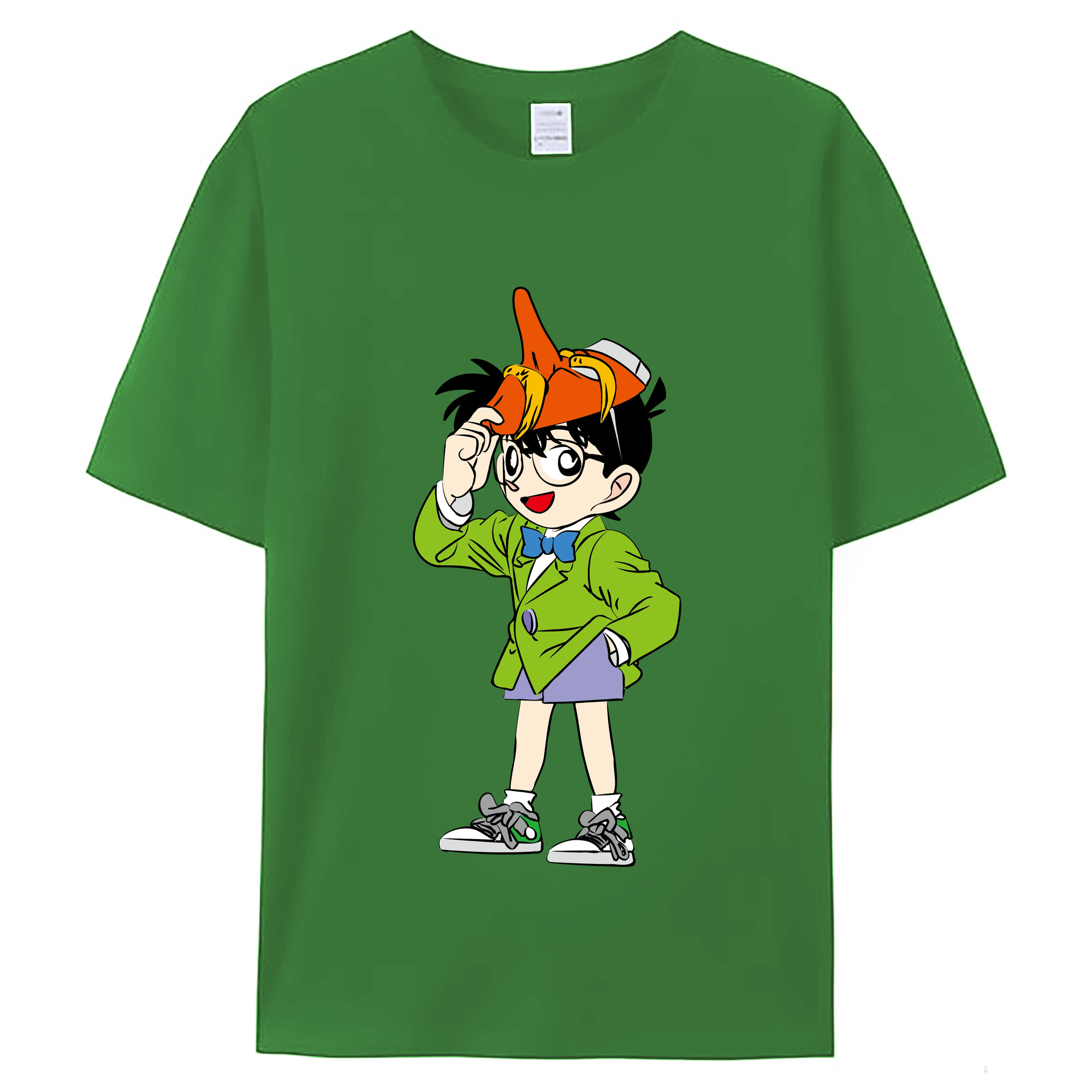（画像用） 名探偵コナン 江戸川 コナン Detective Conan Conan Edogawa レディースカジュアルプリントTシャツ（綿100％）